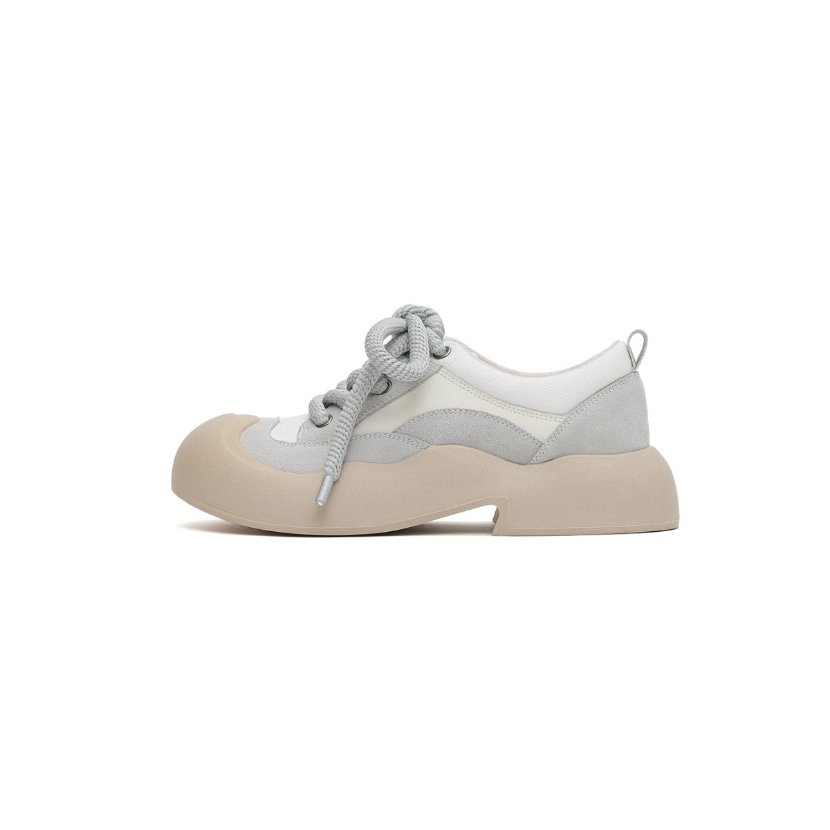 pastel bubble lace ups all grey 1