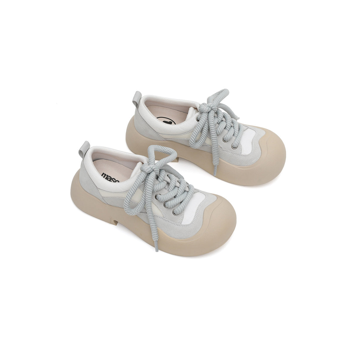 pastel bubble lace ups all grey 2