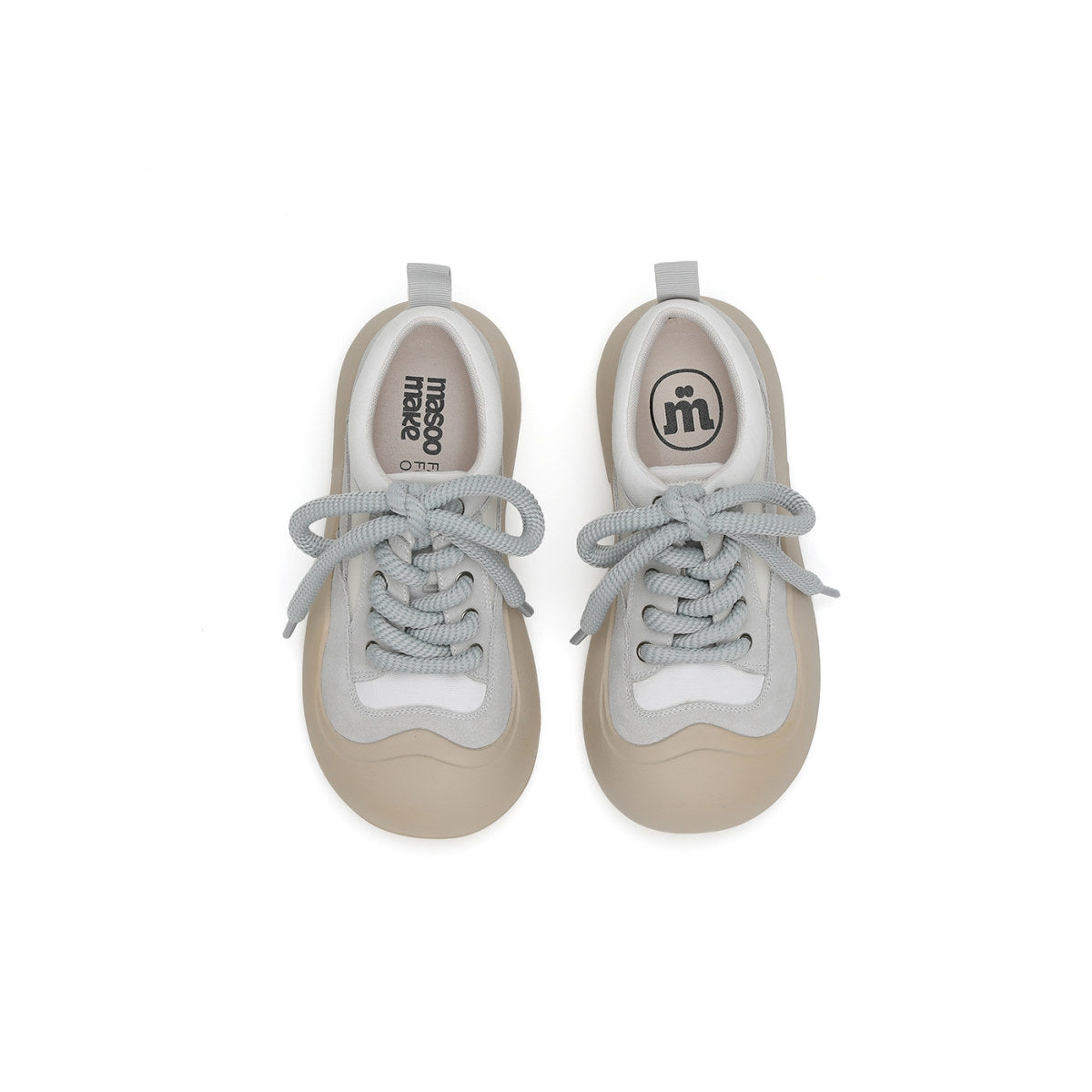 pastel bubble lace ups all grey 5