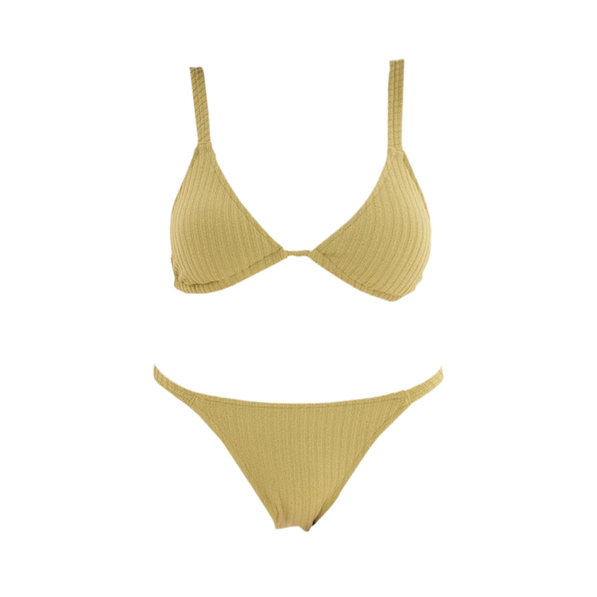 pastel collection two piece towel bikini set all mustard 4