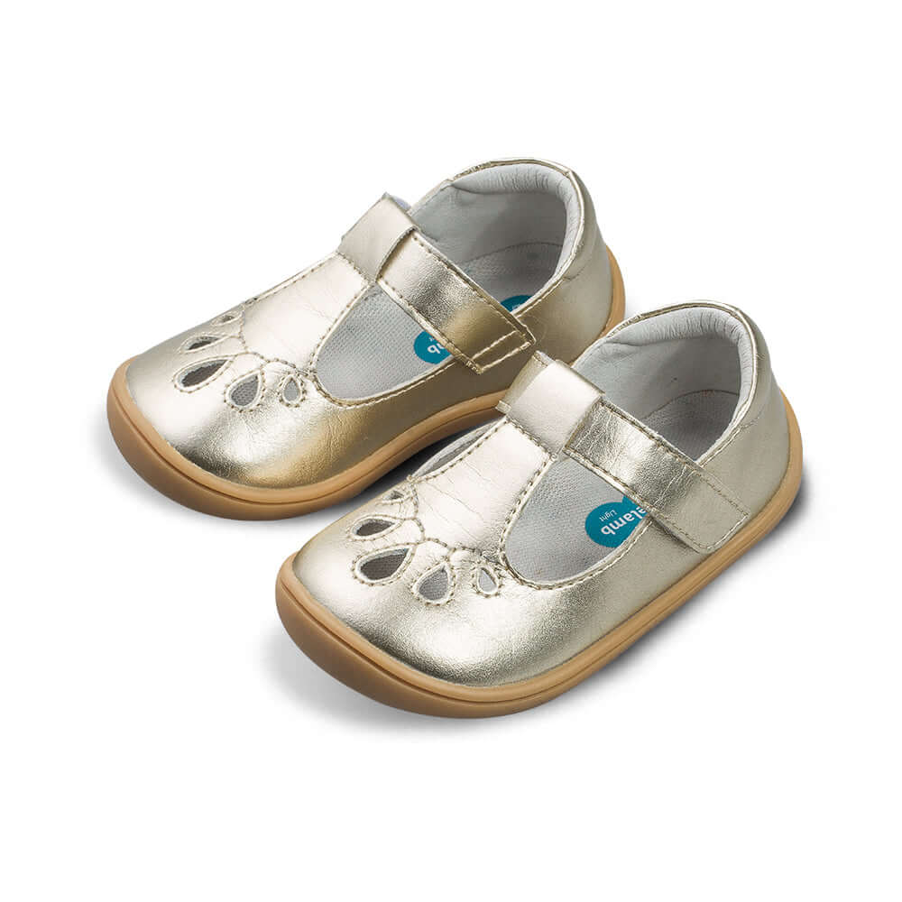 peacock dottie pre walker baby girl mary jane shoes all gold 2