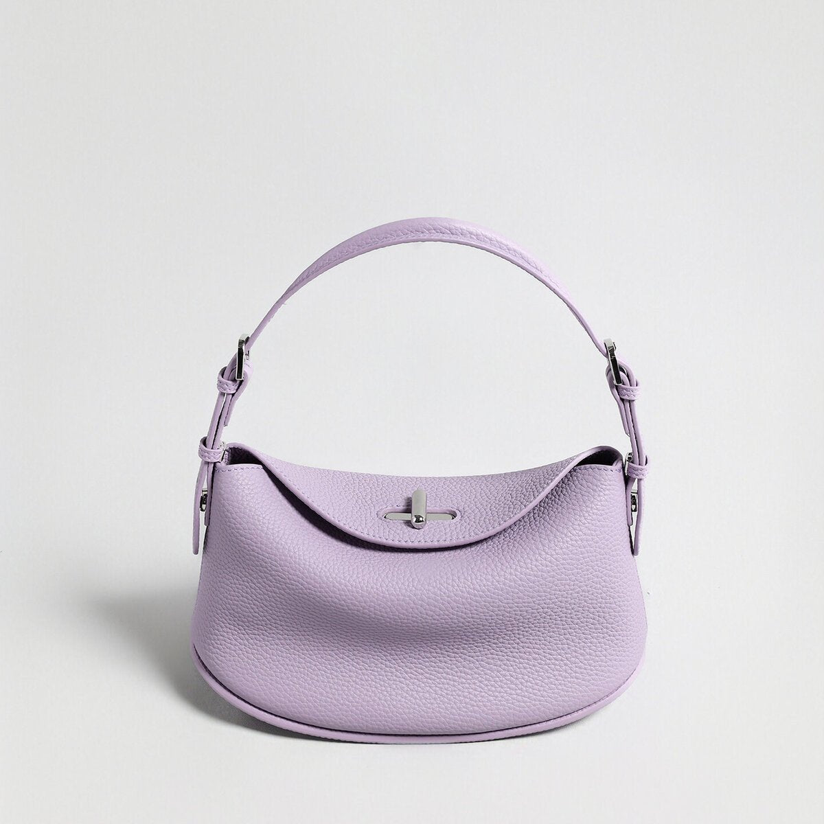 Pebbled Calfskin Half-Moon Hobo – Convertible Crescent Shoulder Crossbody