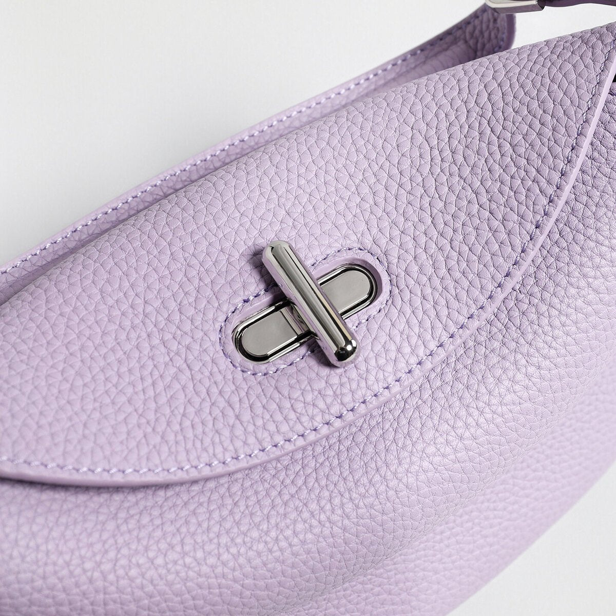 Pebbled Calfskin Half-Moon Hobo – Convertible Crescent Shoulder Crossbody