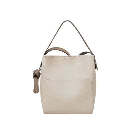 Pebbled Leather Bucket Bag
