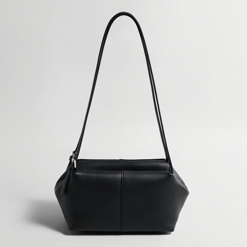 Pebbled Leather Pillow Shoulder Bag – Convertible Underarm Crossbody Bag