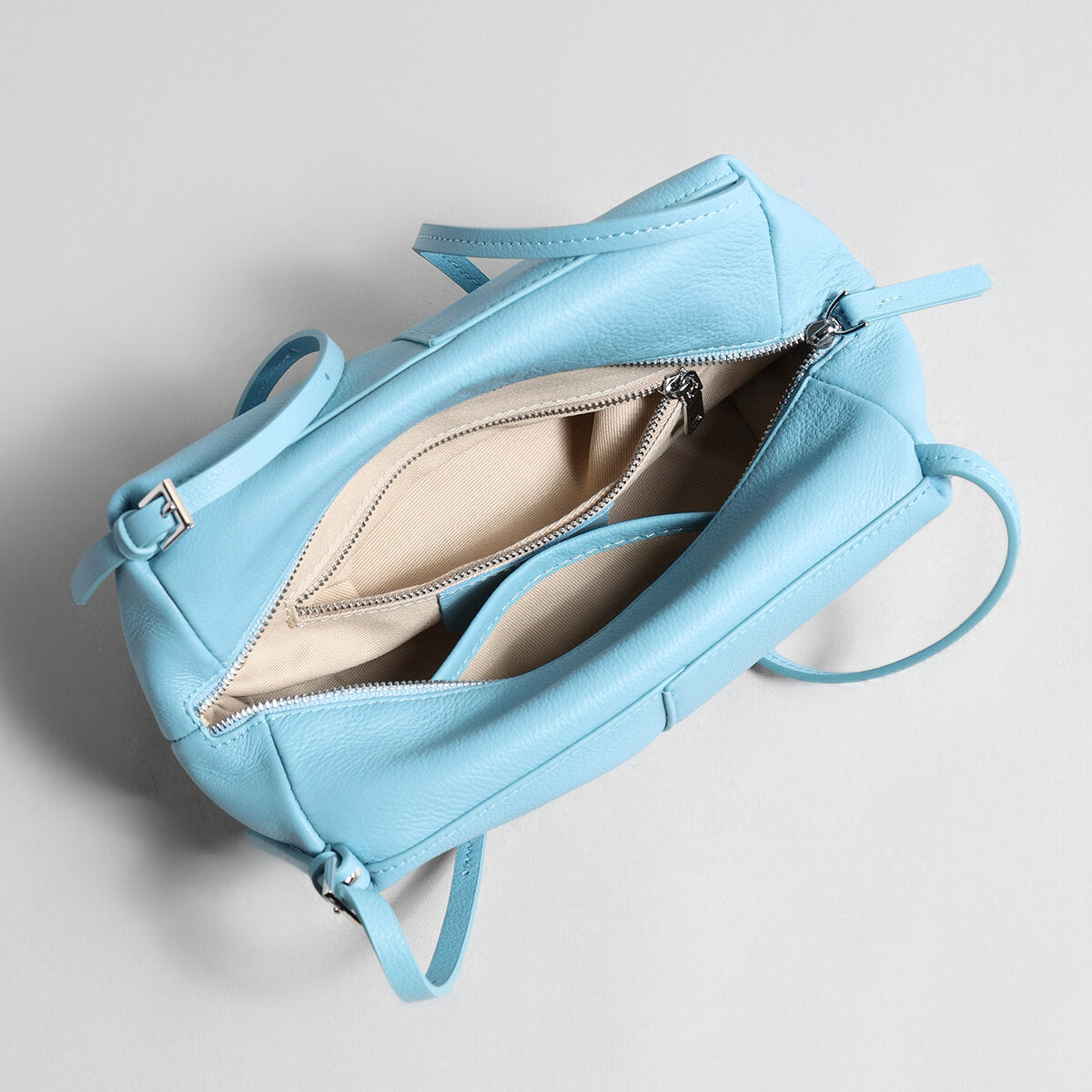 Pebbled Leather Pillow Shoulder Bag – Convertible Underarm Crossbody Bag