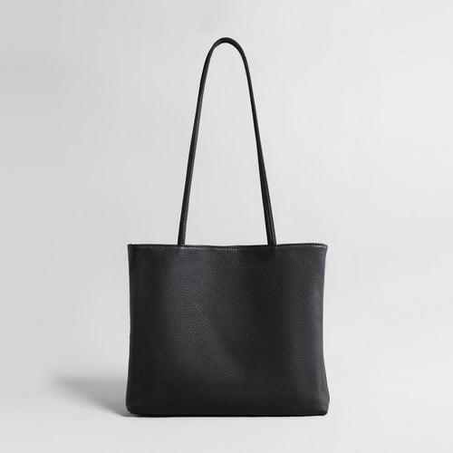 Pebbled Leather Tote Bag – Structured Cowhide Shoulder Bag
