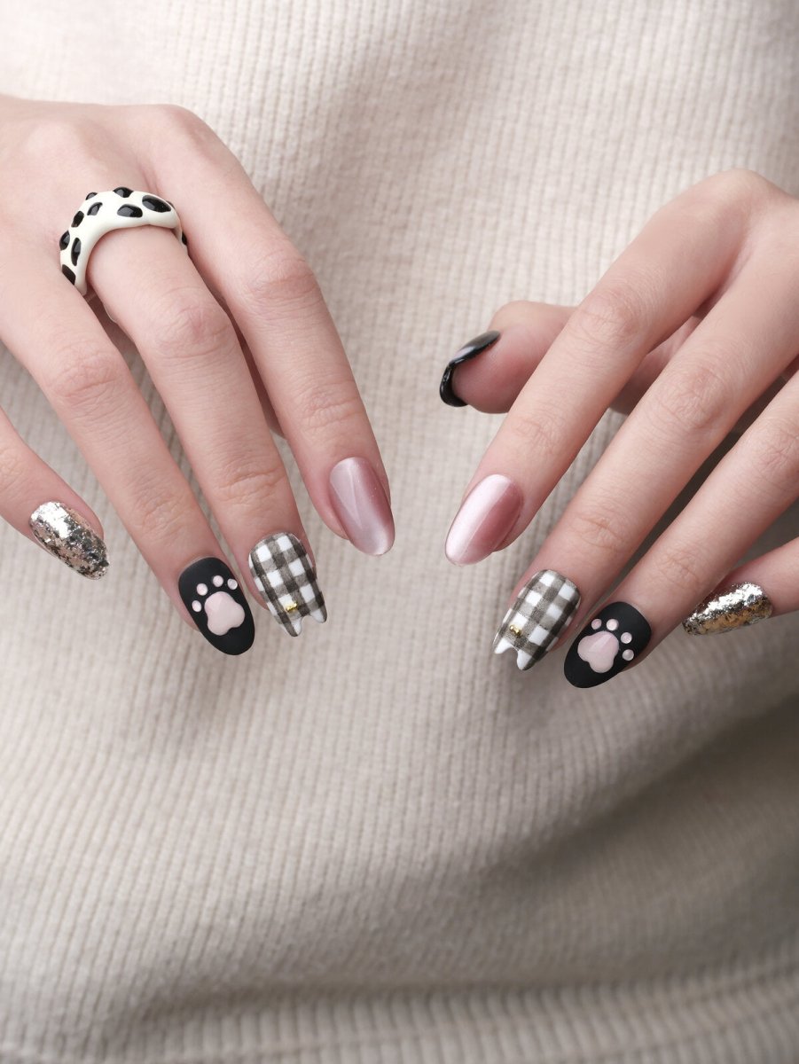 Pinch-Me Cat Paw 3D Press-On Nails