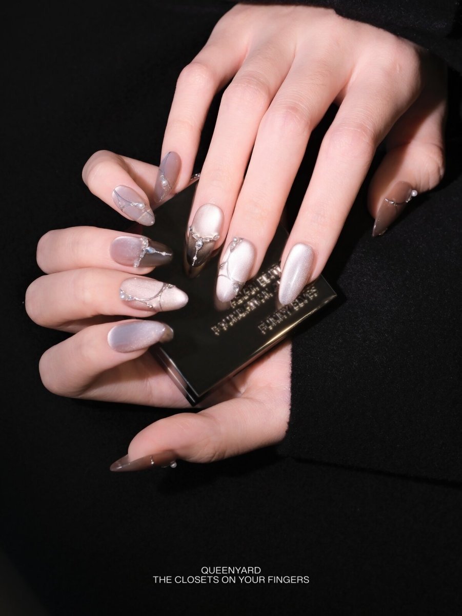 Plain Water 3D Press-On Nails
