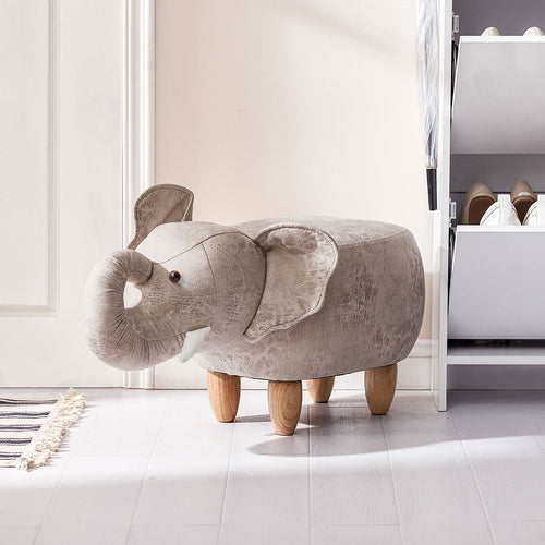 playful elephant kids grey stool all 1