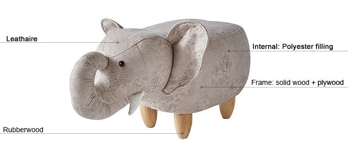 playful elephant kids grey stool all 8
