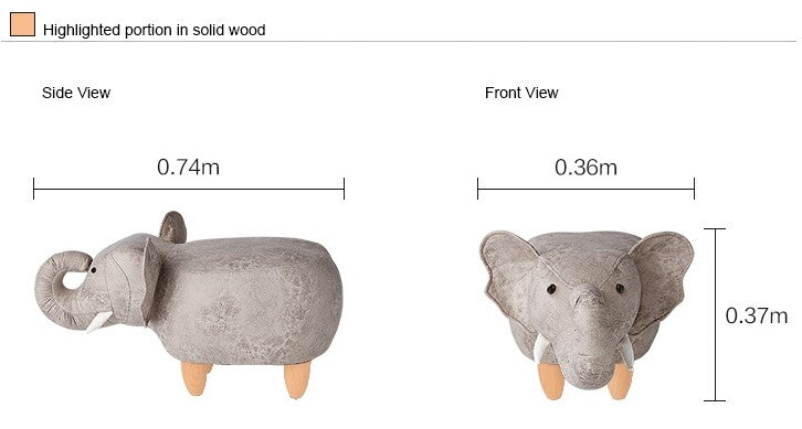 playful elephant kids grey stool all 9