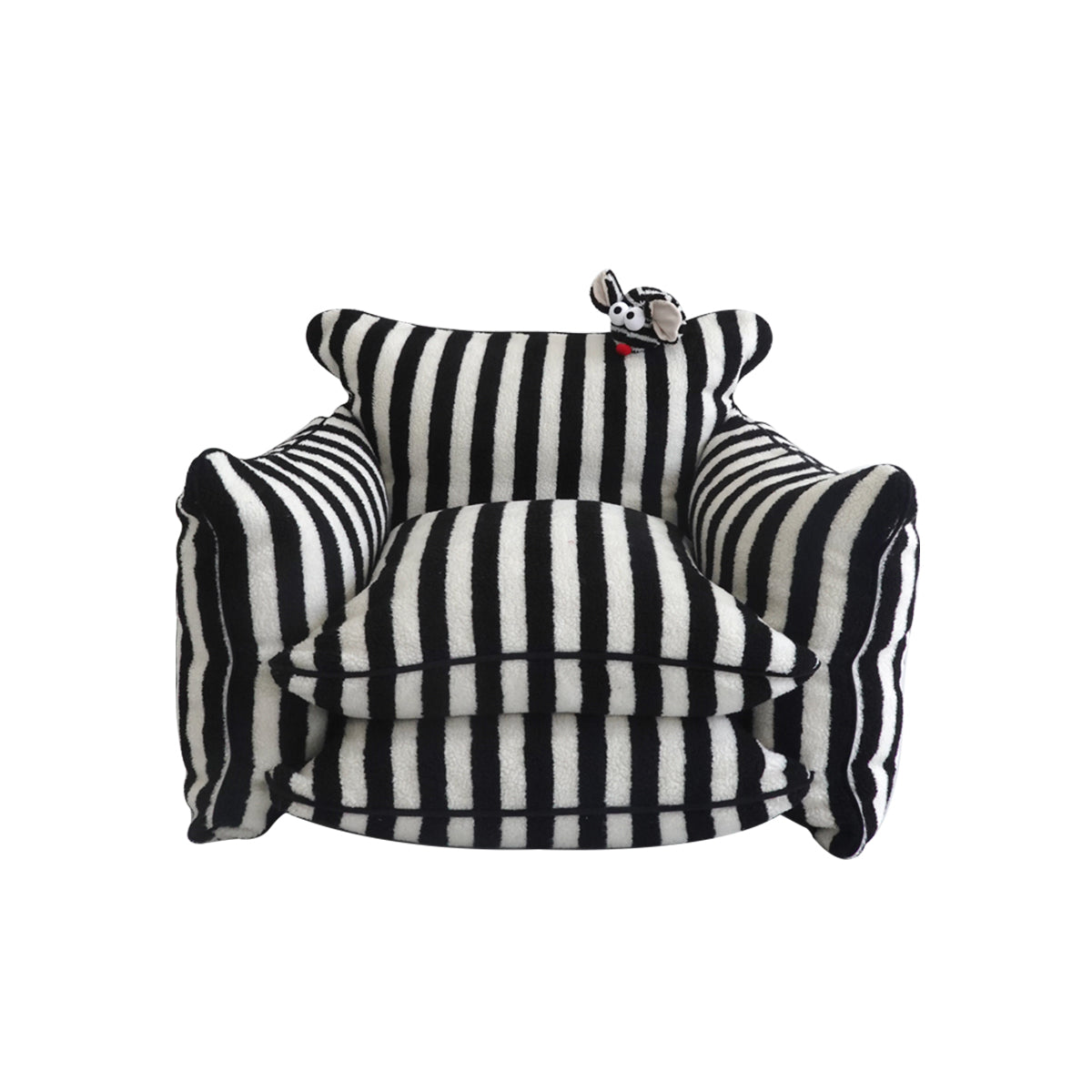 playful mind striped lazy sofa chair black 4