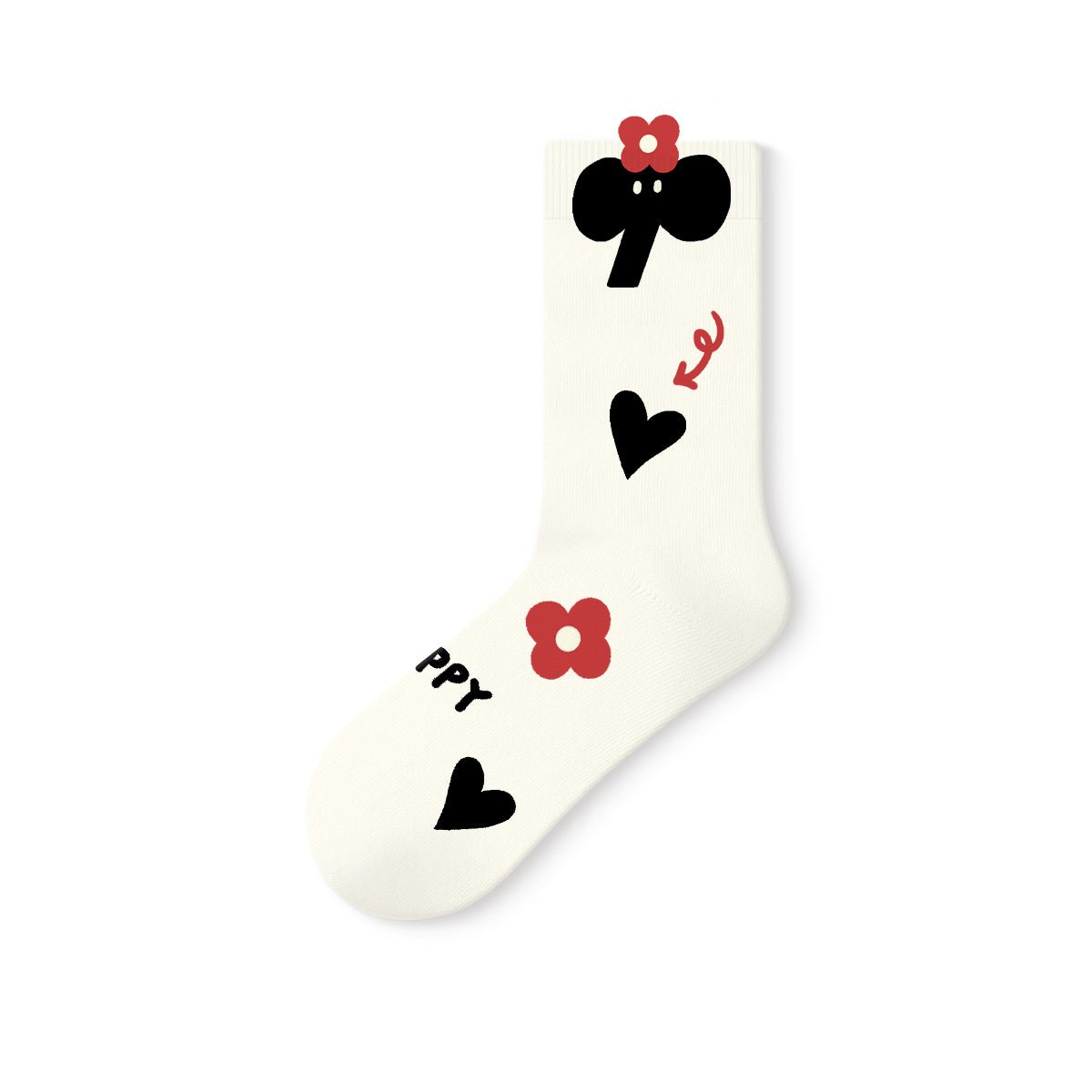 Playing Diary Cute 3D Cuff Mid - Calf Socks – Women's 5 - Pair All - Season Kawaii Set