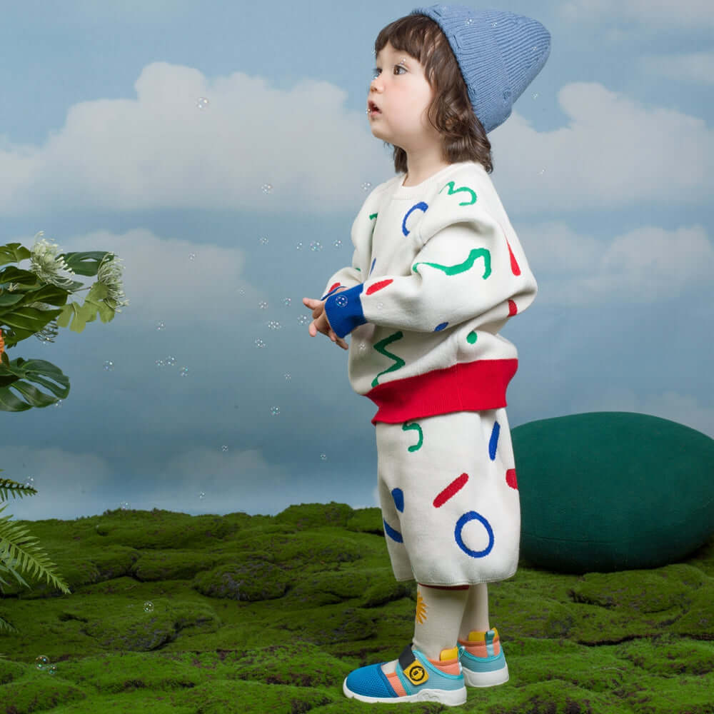 playtime soft sole non slip pre walker unisex baby sneakers all blue 7