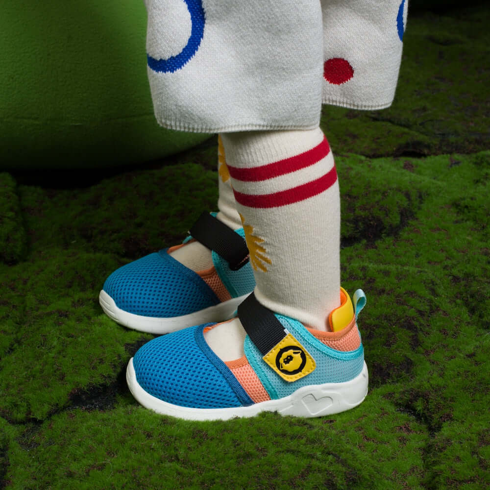 playtime soft sole non slip pre walker unisex baby sneakers all blue 6