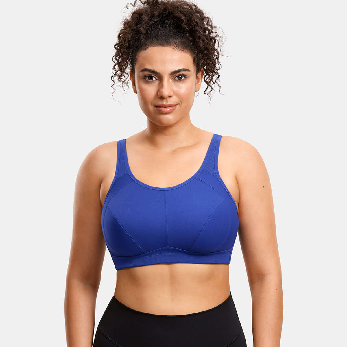 plus size high support full coverage padded sapphire wireless bra all sapphire 1