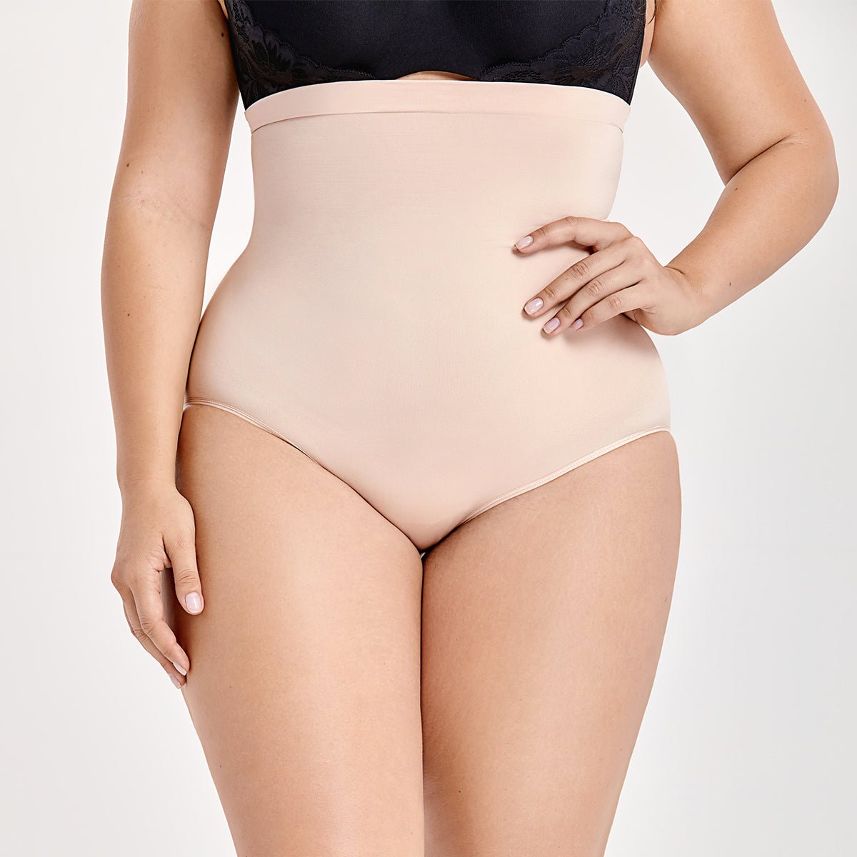 Plus Size High Waist Tummy Control Seamless Shapewear Panty