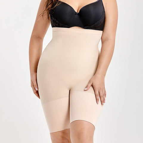 Plus Size High Waist Tummy Control Thigh Slimmer Shapewear Shorts