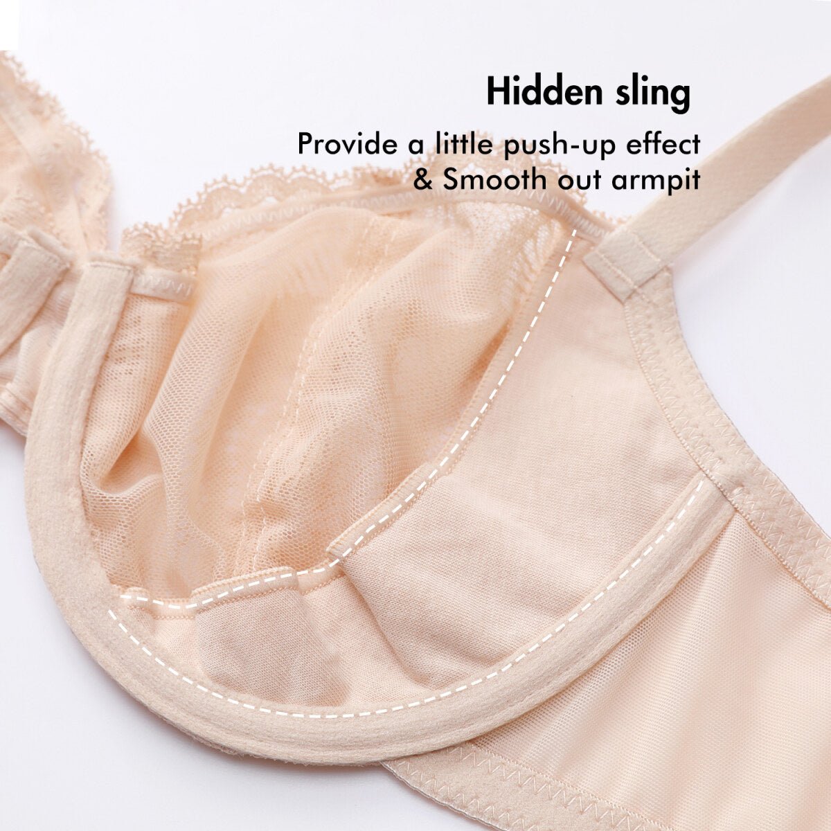 Plus Size Lace Balconette Underwire Bra