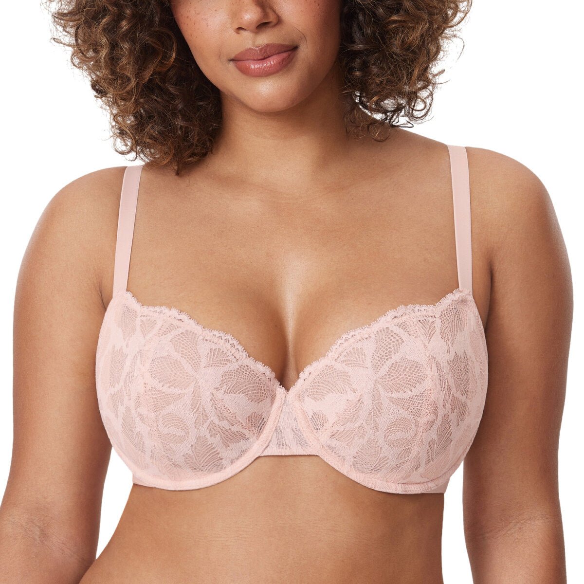 Plus Size Lace Balconette Underwire Bra
