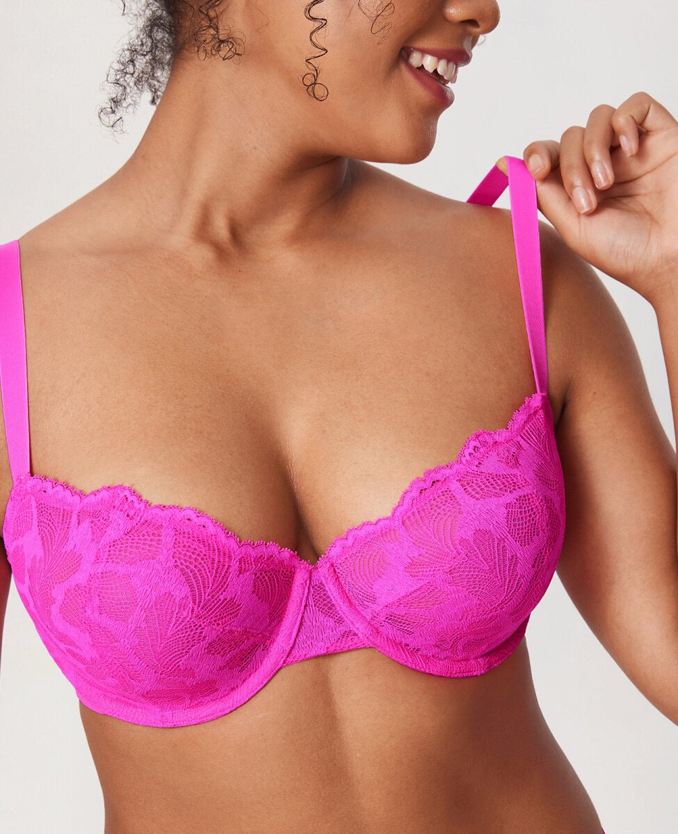 Plus Size Lace Balconette Underwire Bra