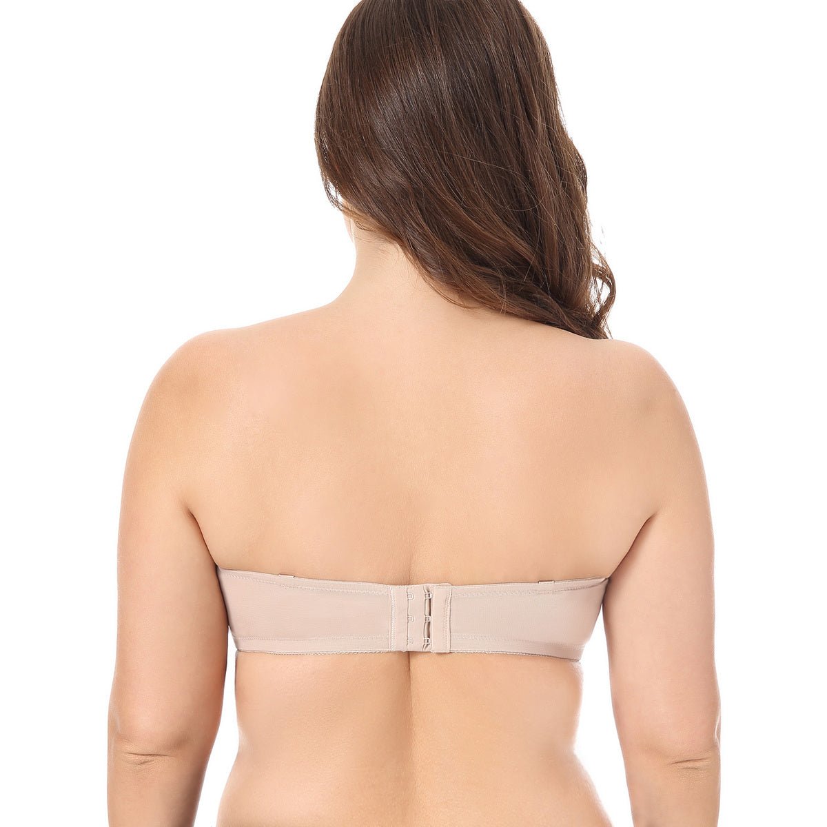 Plus Size Seamless Strapless Underwire Bra – Non - Padded Supportive Bandeau (Up to F Cup)