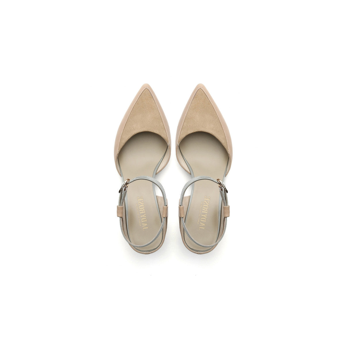 pointed toe ankle strap dorsay heels all apricot 6