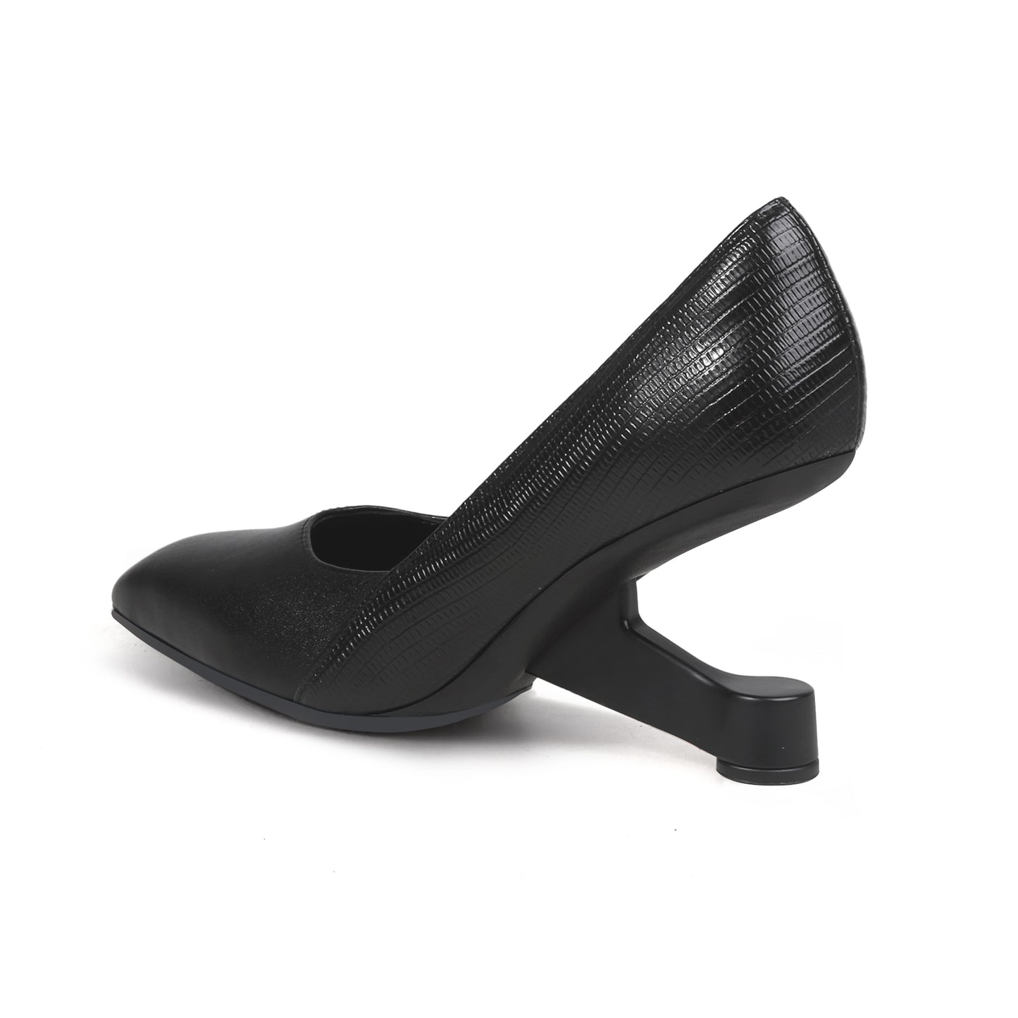 pointed toe high heels all black 4