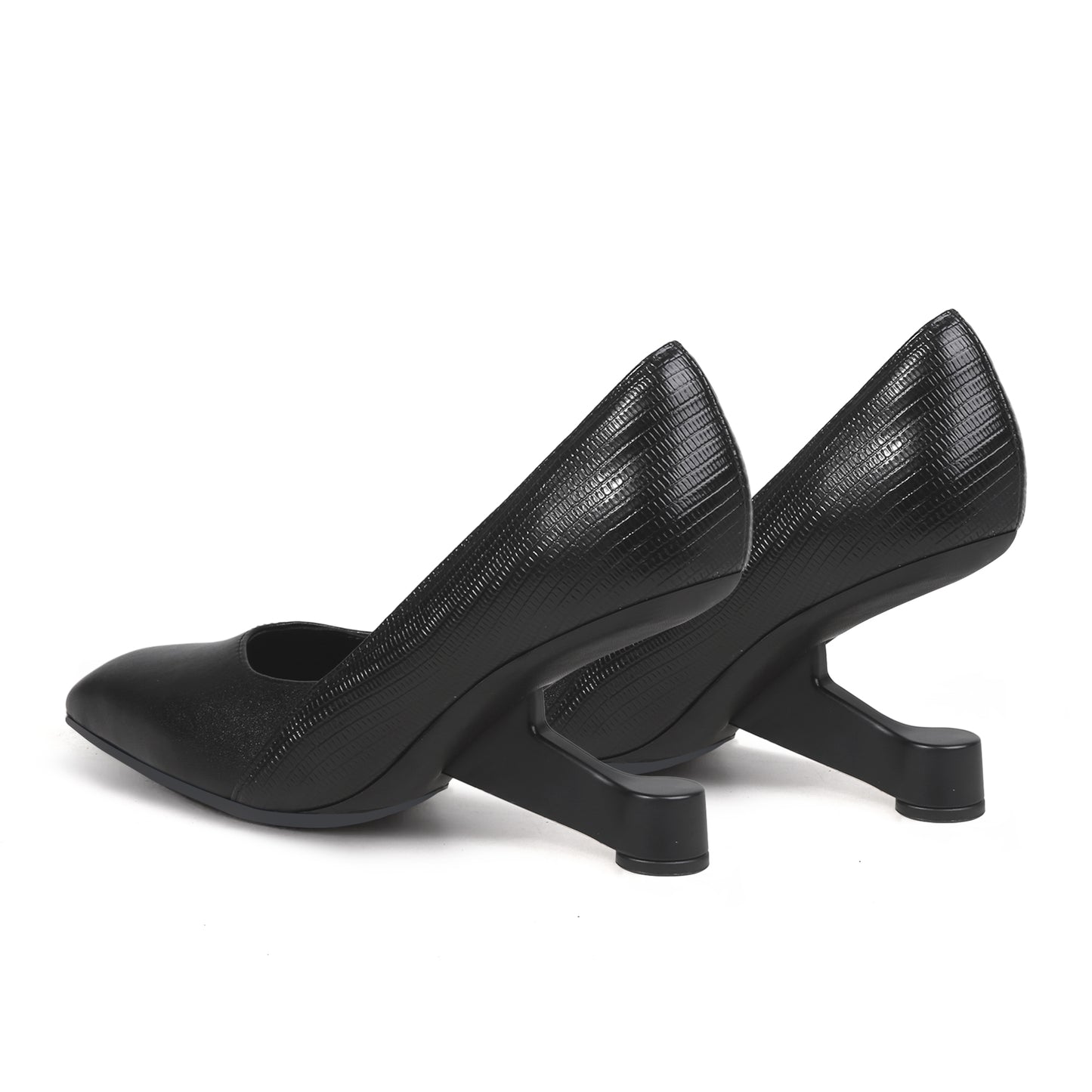 pointed toe high heels all black 5