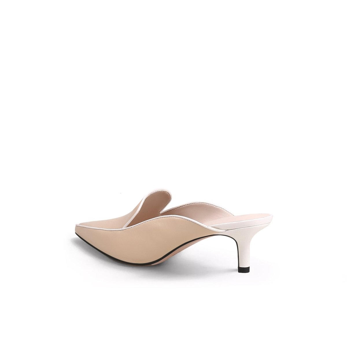 pointed toe kitten mules all apricot 4