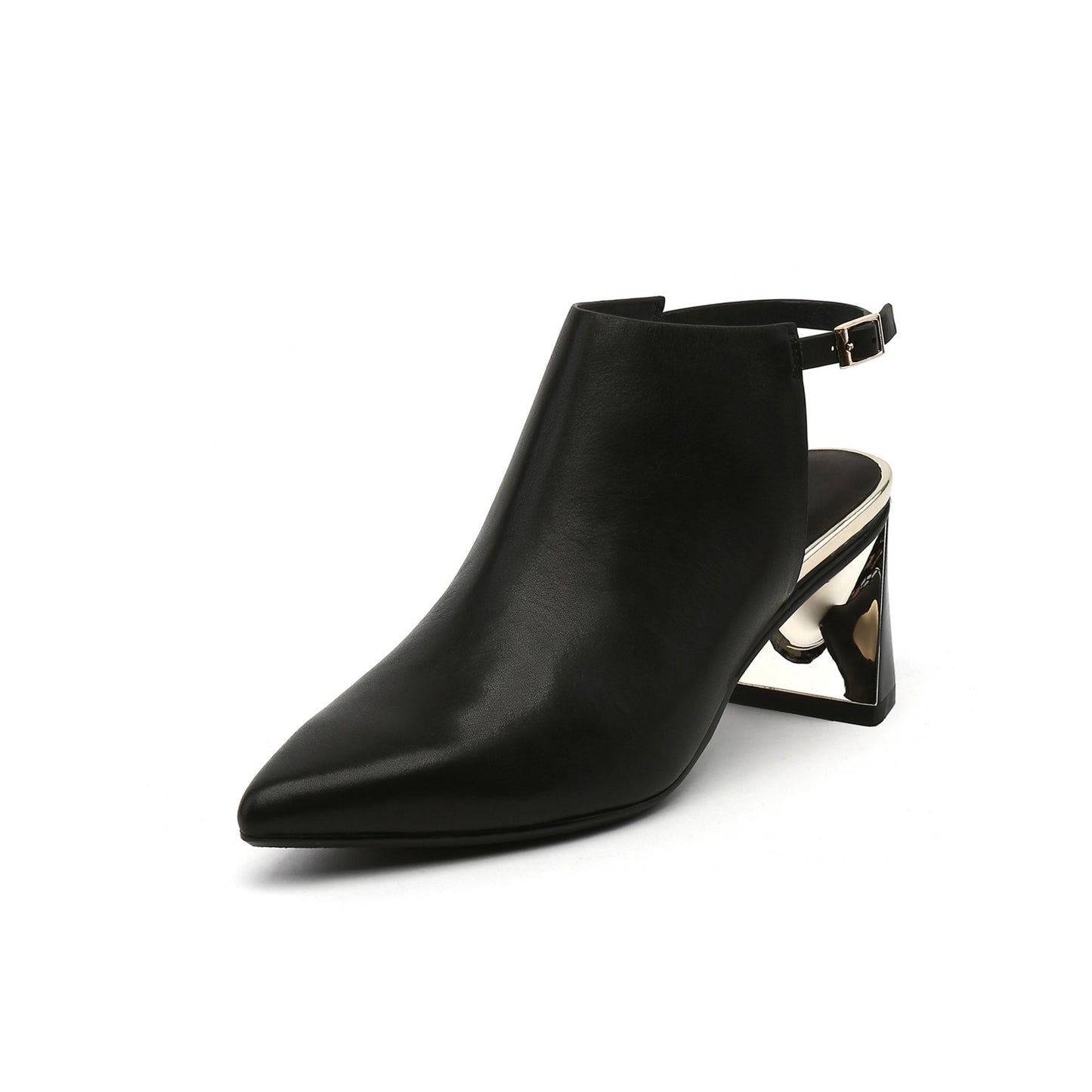 pointed toe slingback mules all black 2