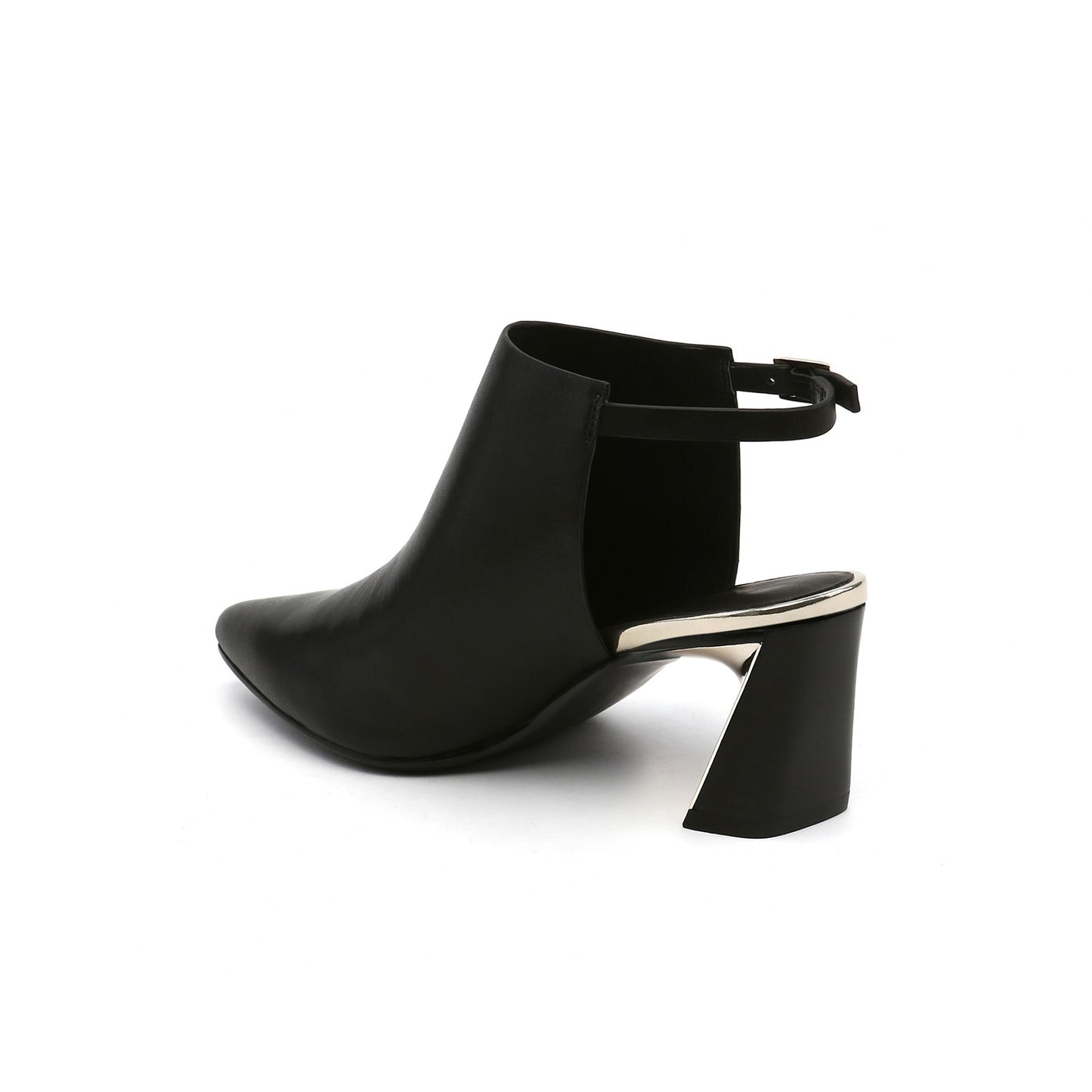 pointed toe slingback mules all black 4