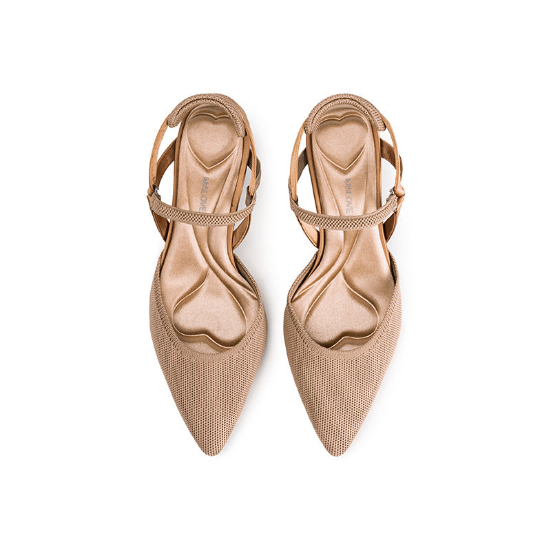 pointed toe slingback strap kitten heels all apricot 3