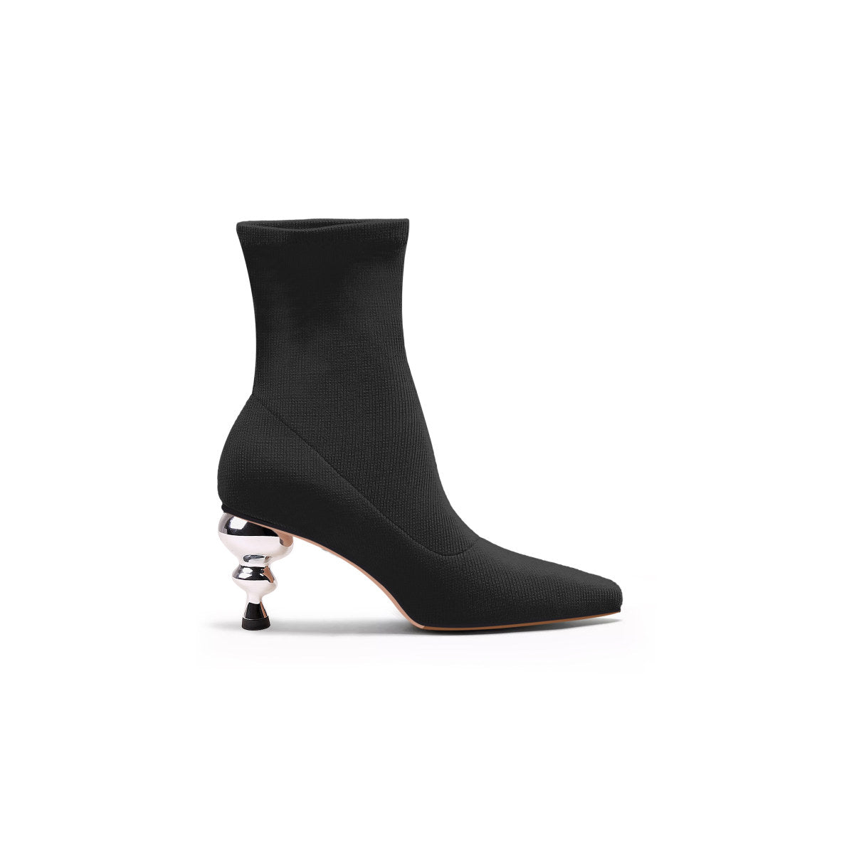 pointed toe suede ankle boots all black 3