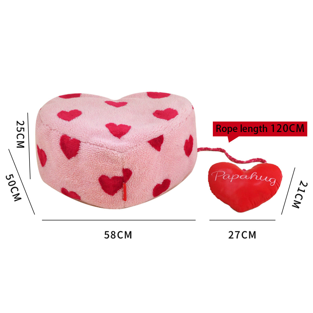 polka heart pink love stool all 5