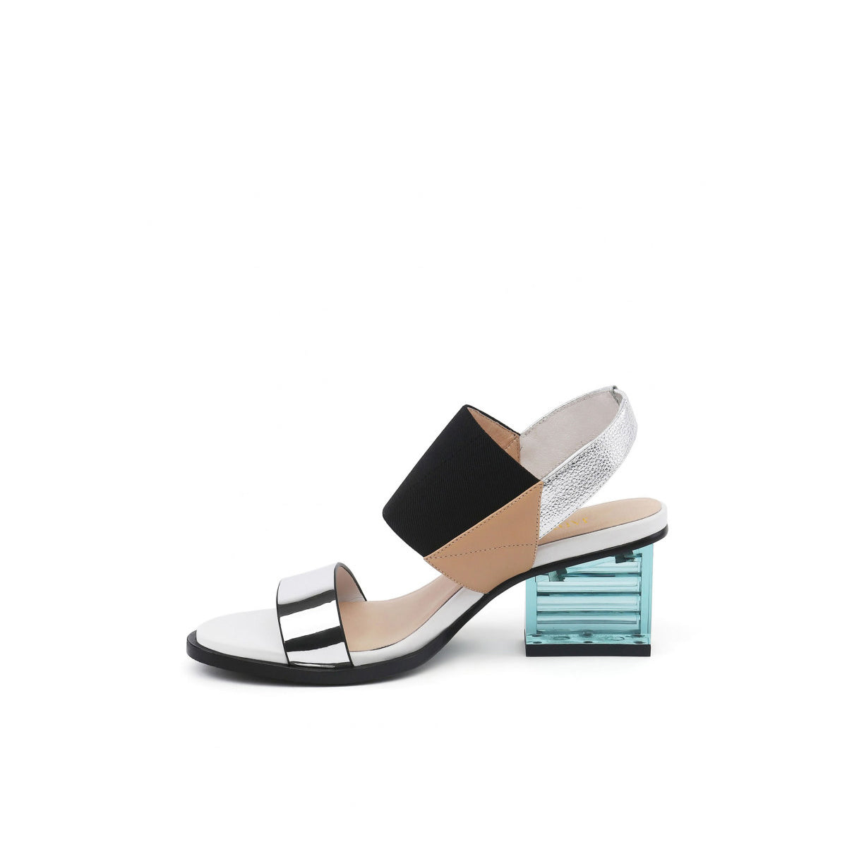 pop color crystal heel sandals all apricot 1