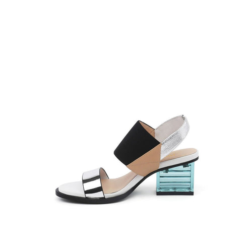pop color crystal heel sandals all apricot 1