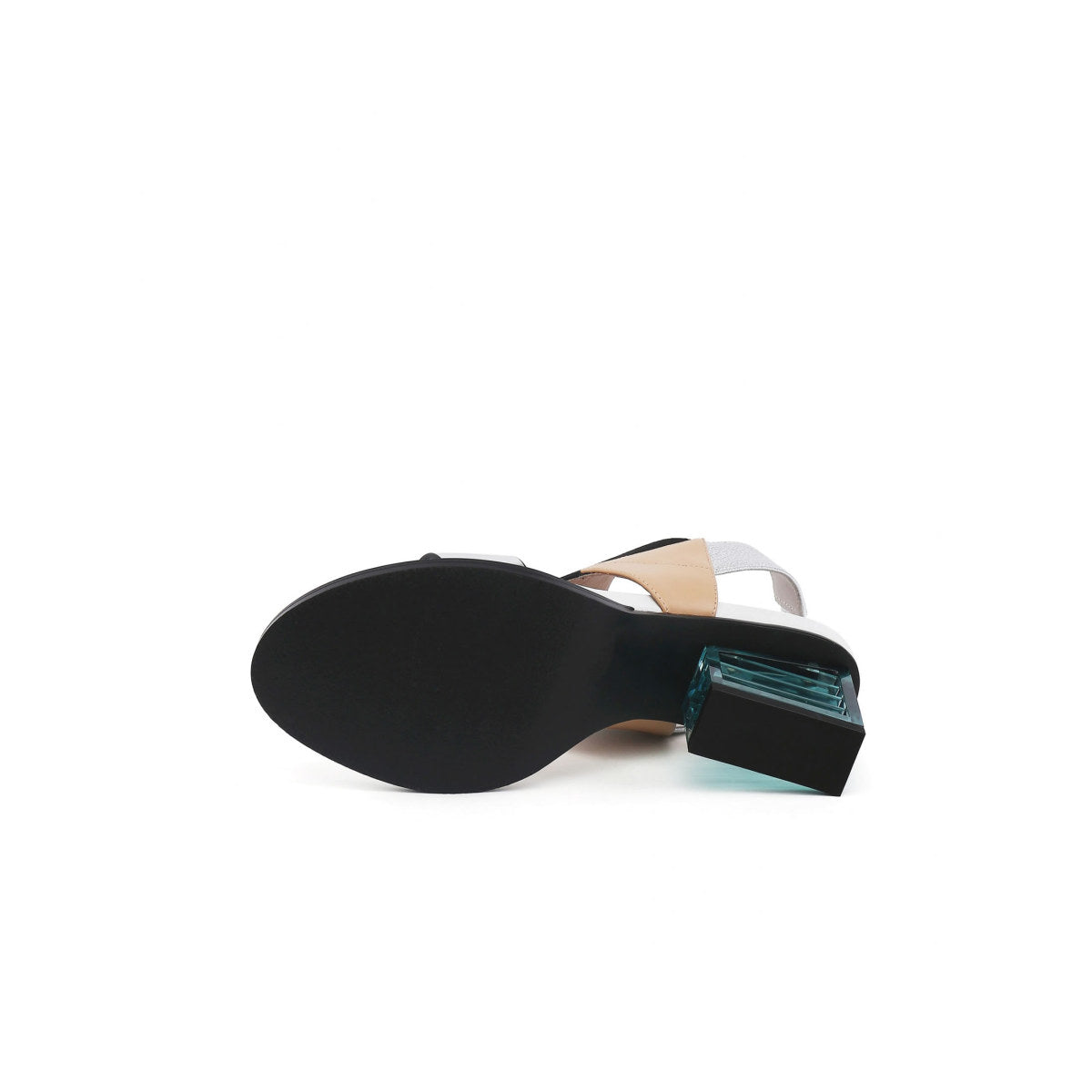 pop color crystal heel sandals all apricot 5