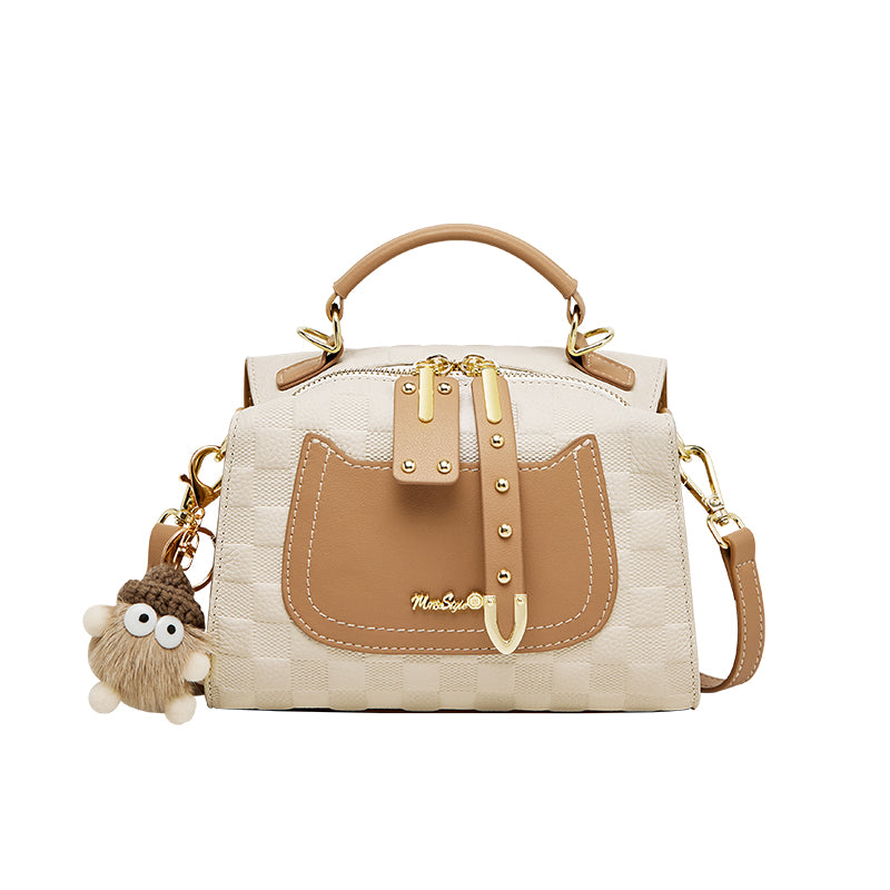 Porto Quilted Leather Top Handle Boston Crossbody Bag