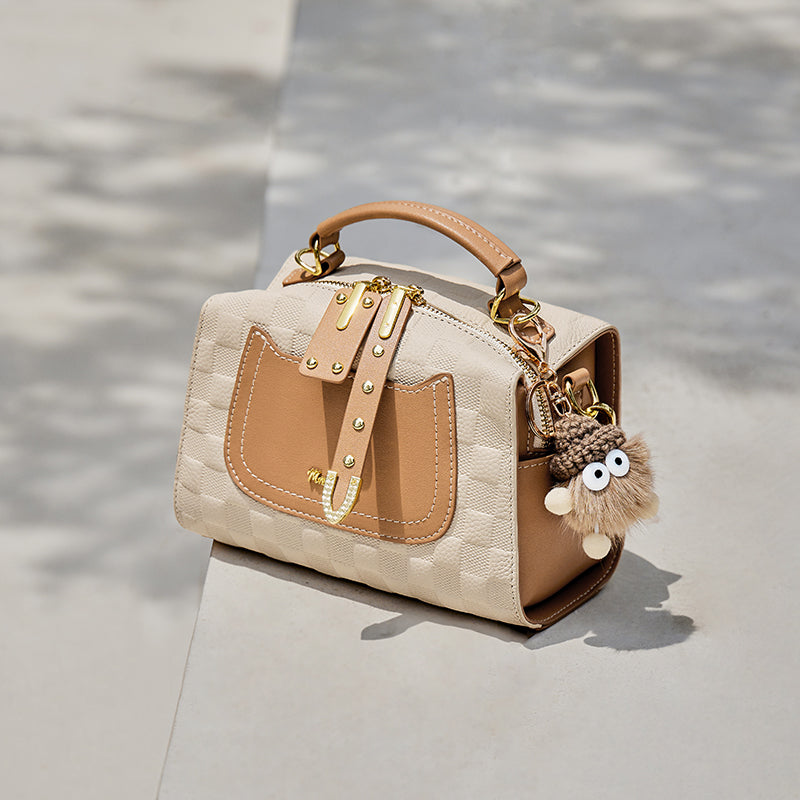 Porto Quilted Leather Top Handle Boston Crossbody Bag