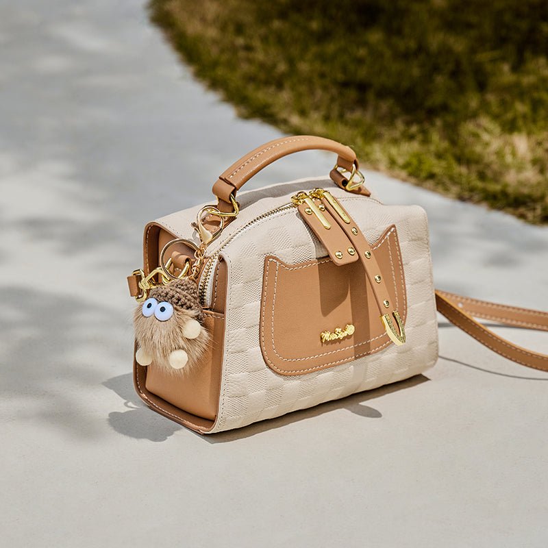 Porto Quilted Leather Top Handle Boston Crossbody Bag