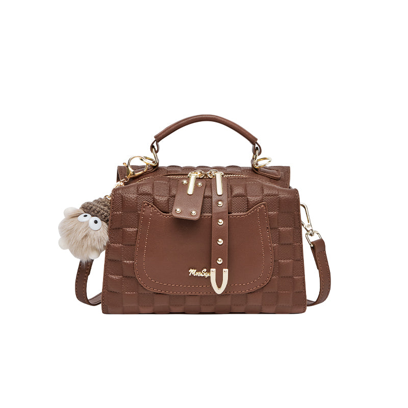 Porto Quilted Leather Top Handle Boston Crossbody Bag