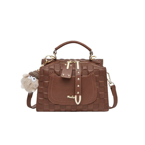 Porto Quilted Leather Top Handle Boston Crossbody Bag