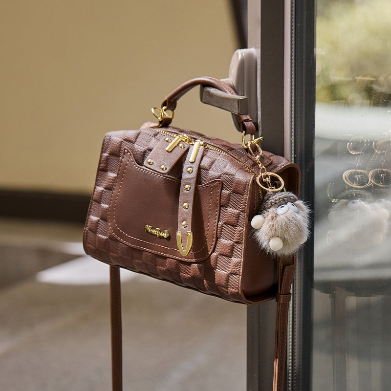 Porto Quilted Leather Top Handle Boston Crossbody Bag