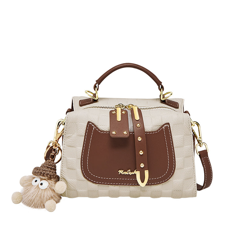 Porto Quilted Leather Top Handle Boston Crossbody Bag