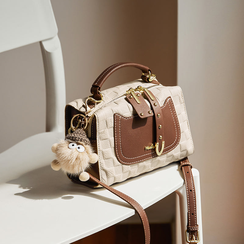 Porto Quilted Leather Top Handle Boston Crossbody Bag
