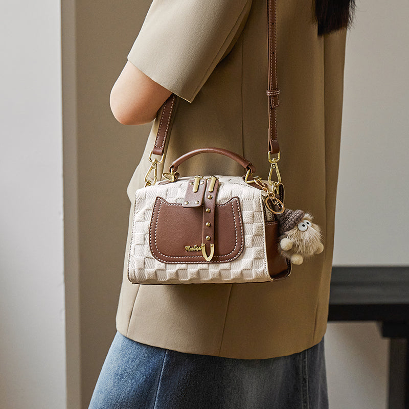 Porto Quilted Leather Top Handle Boston Crossbody Bag
