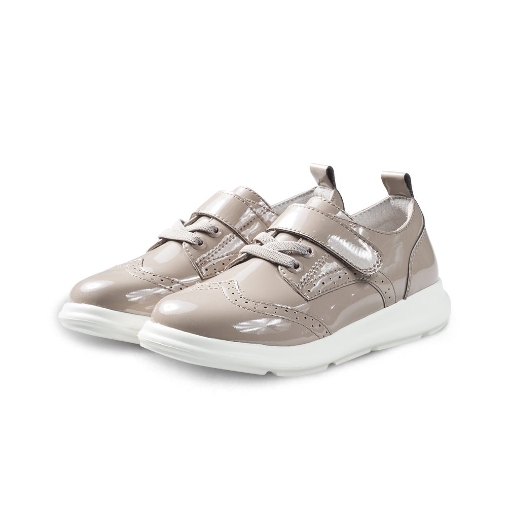 posh kids soft sole leather brogue school shoes all mocha 3