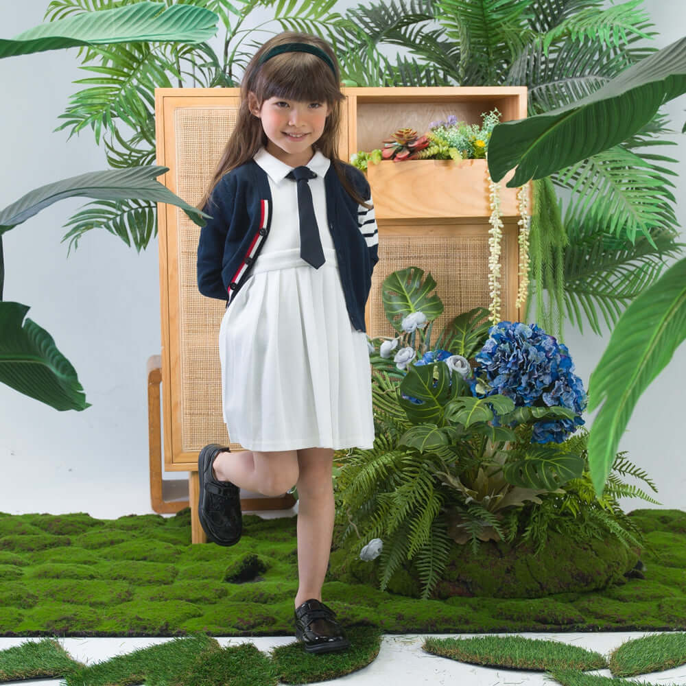 posh kids soft sole leather brogue school shoes all black 7